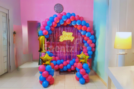 Pink & Blue Ring Decor